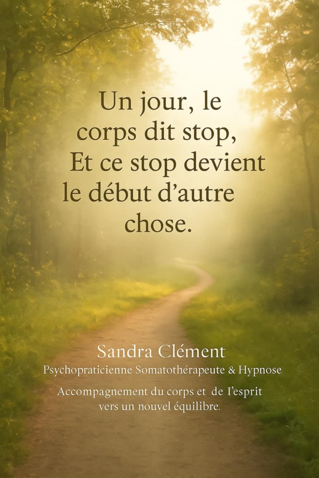 Un jour le corps dit stop - Citation inspirante